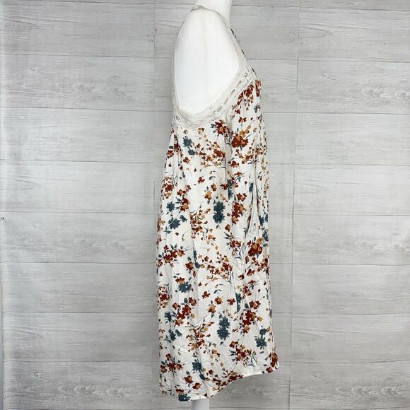 dRA Los Angeles Square Neck Shift Dress Size S Floral Mini Beach‎ Spring Summer - Picture 8 of 13